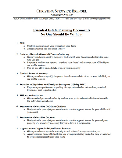Image and photo of Essential Estate Planning Documents List